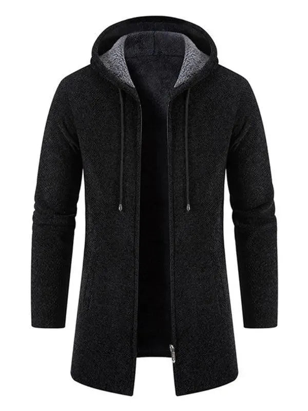 Drune | Kapuzen Reißverschluss Männer Strickjacke Pullover