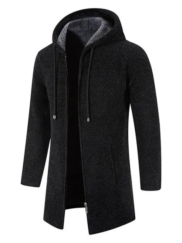 Drune | Kapuzen Reißverschluss Männer Strickjacke Pullover