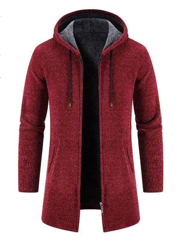 Drune | Kapuzen Reißverschluss Männer Strickjacke Pullover