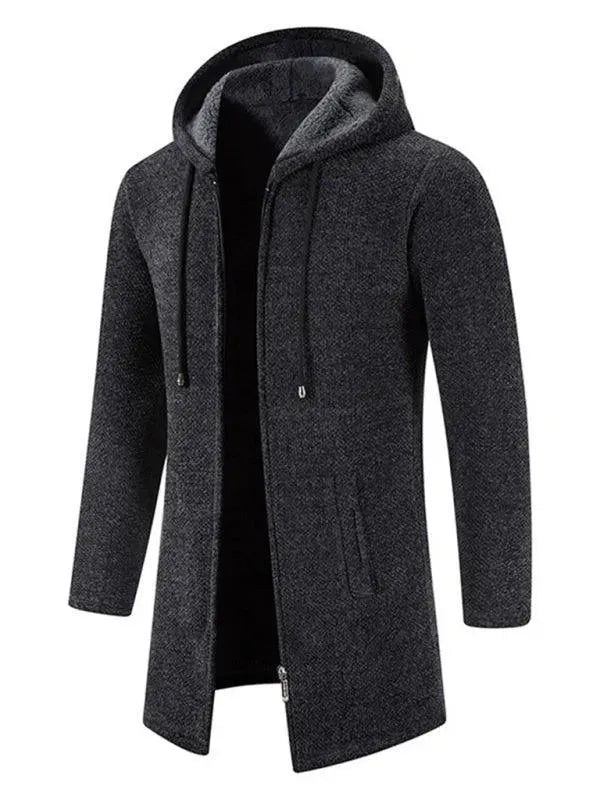 Drune | Kapuzen Reißverschluss Männer Strickjacke Pullover