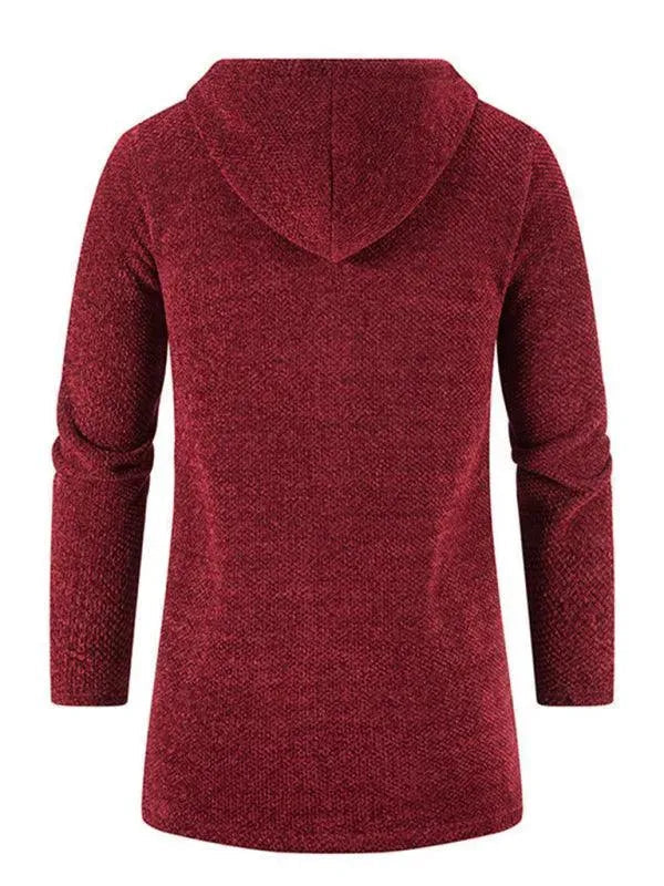 Drune | Kapuzen Reißverschluss Männer Strickjacke Pullover