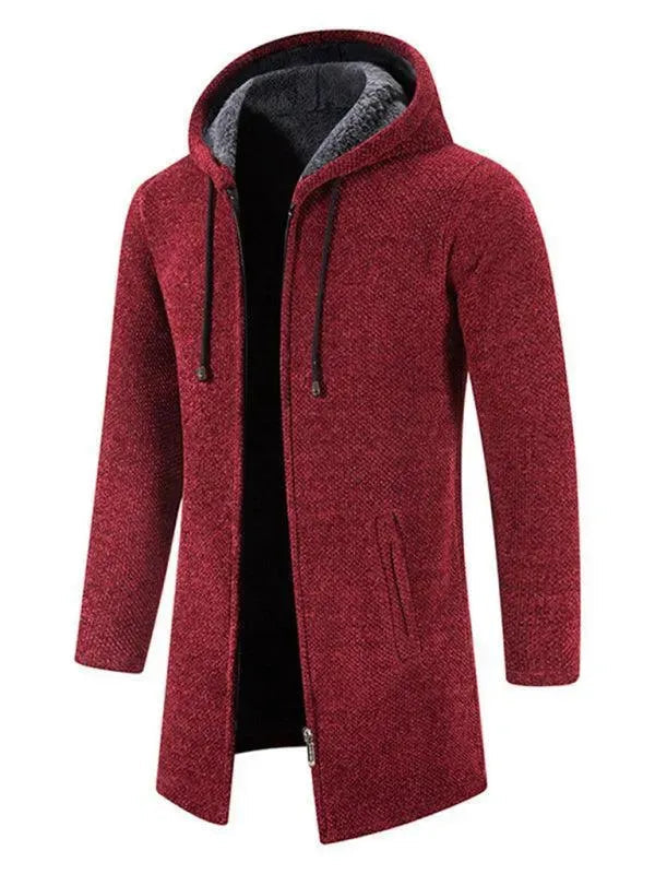 Drune | Kapuzen Reißverschluss Männer Strickjacke Pullover