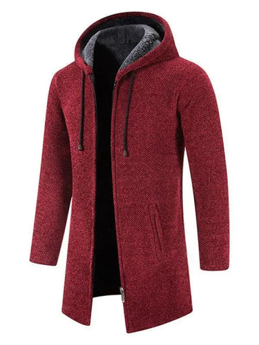 Drune | Kapuzen Reißverschluss Männer Strickjacke Pullover