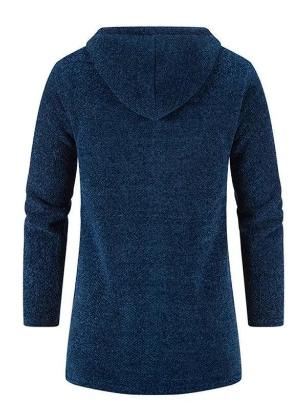 Drune | Kapuzen Reißverschluss Männer Strickjacke Pullover