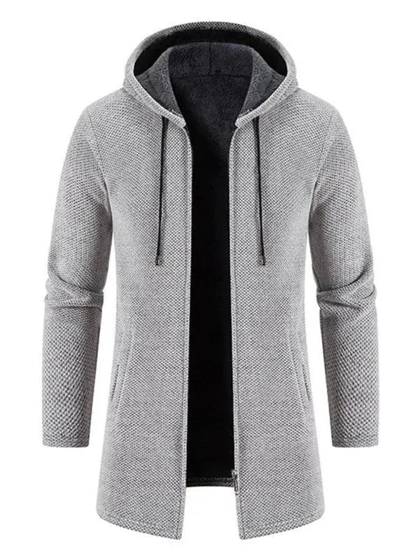 Drune | Kapuzen Reißverschluss Männer Strickjacke Pullover