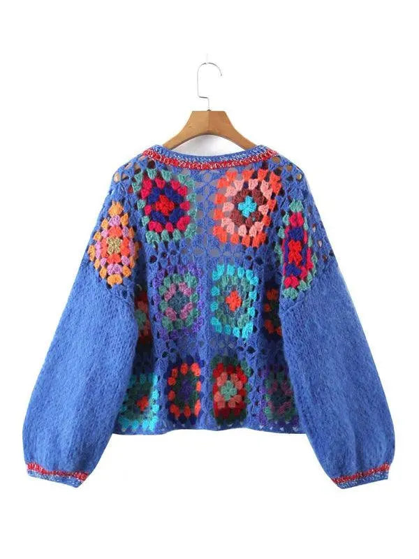 Drune | Häkel Frauen Strickjacke Pullover
