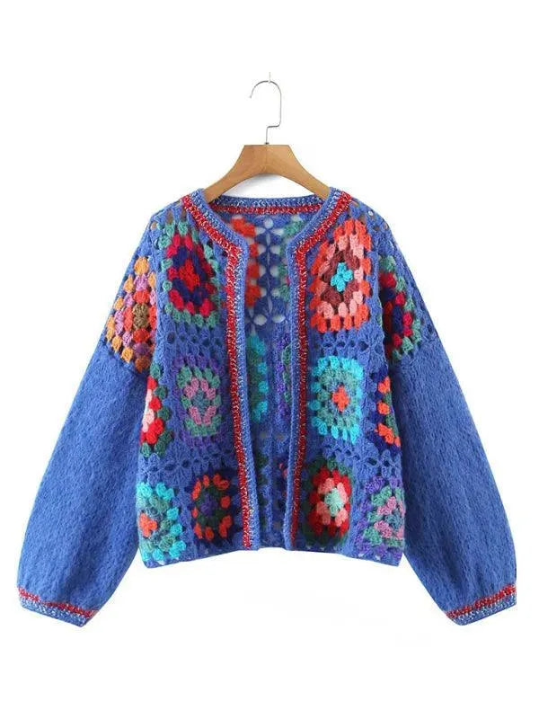 Drune | Häkel Frauen Strickjacke Pullover