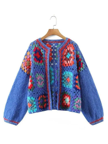 Drune | Häkel Frauen Strickjacke Pullover