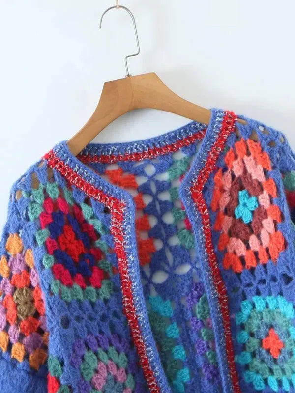 Drune | Häkel Frauen Strickjacke Pullover
