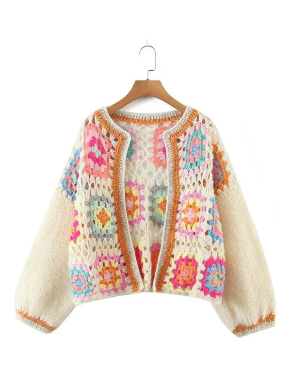 Drune | Häkel Frauen Strickjacke Pullover