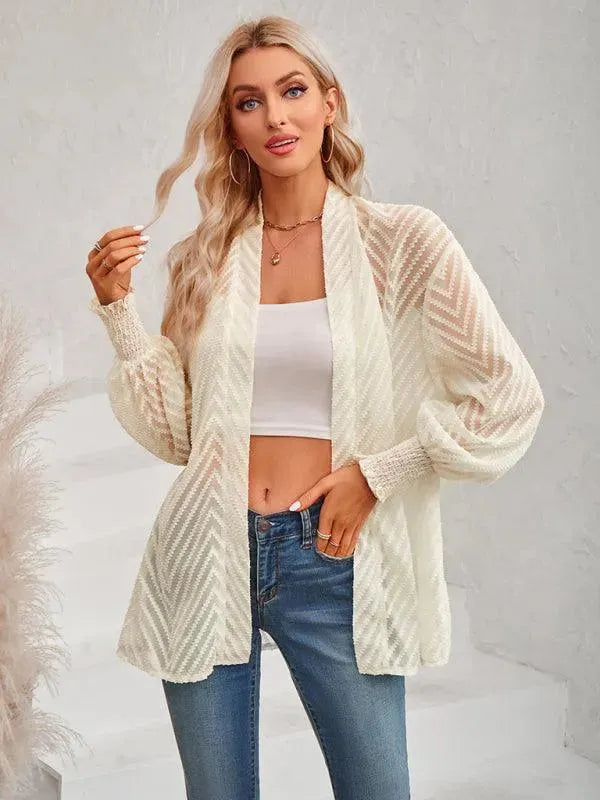 Drune | Jacquard Damen Strickjacke Pullover im Vintage-Stil