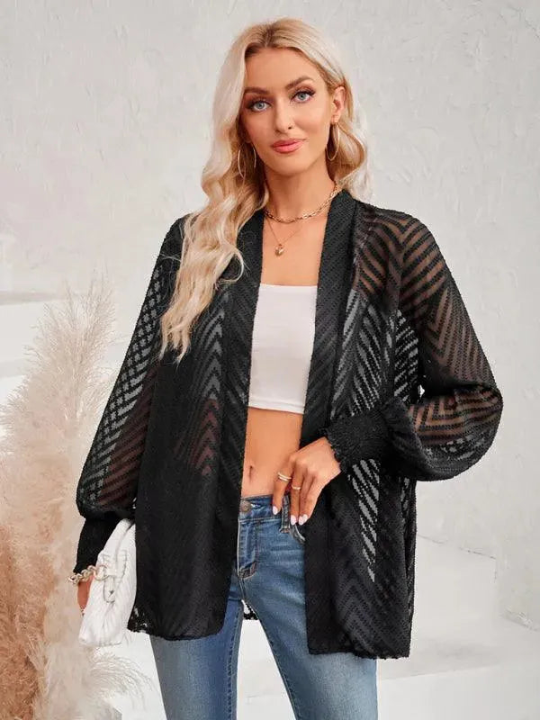 Drune | Jacquard Damen Strickjacke Pullover im Vintage-Stil