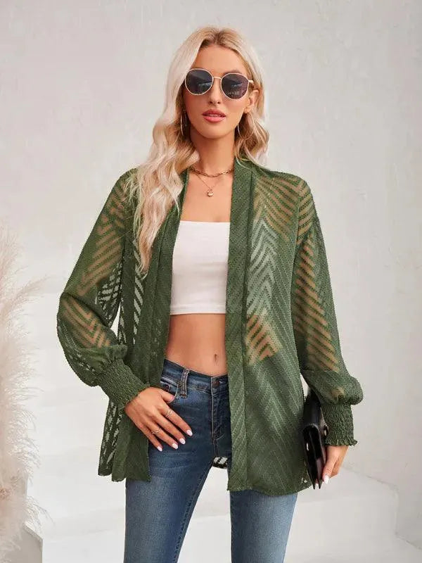 Drune | Jacquard Damen Strickjacke Pullover im Vintage-Stil