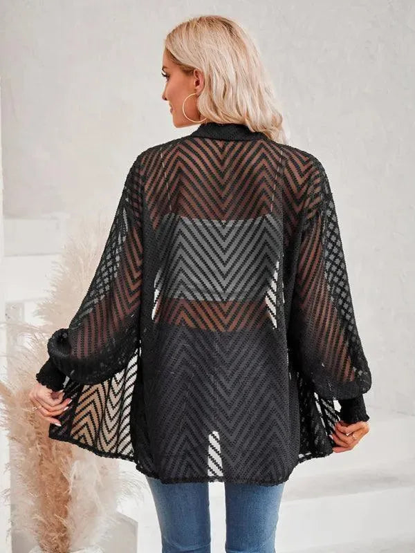 Drune | Jacquard Damen Strickjacke Pullover im Vintage-Stil