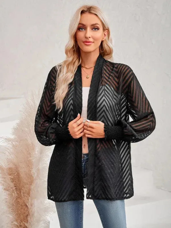 Drune | Jacquard Damen Strickjacke Pullover im Vintage-Stil