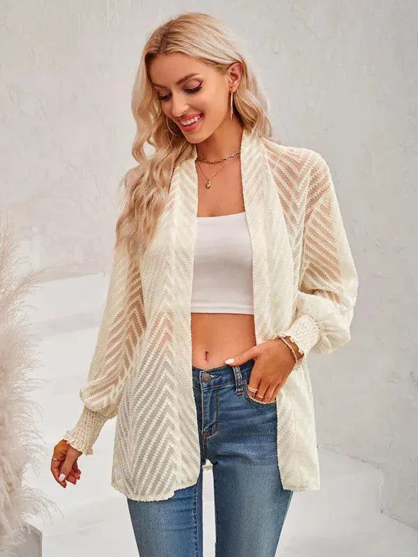 Drune | Jacquard Damen Strickjacke Pullover im Vintage-Stil