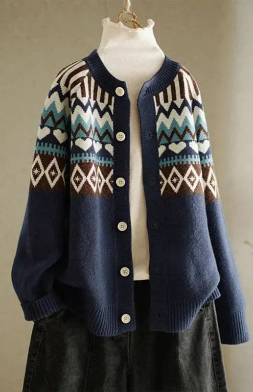 Drune | Klassischer Damen Strickjacke Pullover