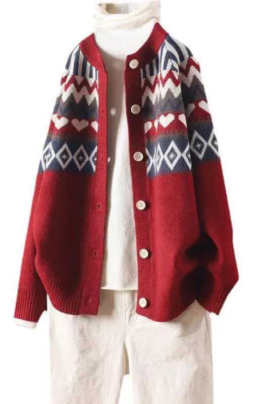 Drune | Klassischer Damen Strickjacke Pullover
