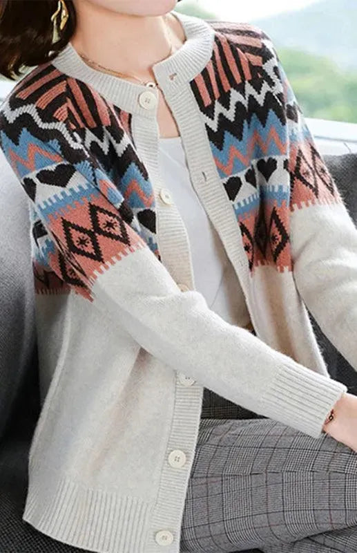 Drune | Klassischer Damen Strickjacke Pullover