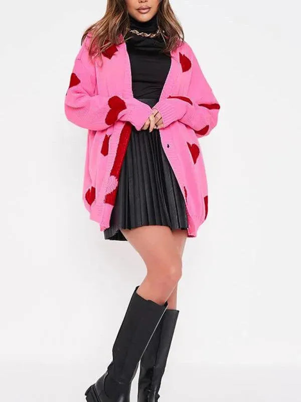 Drune | Klassischer Strick Frauen Strickjacke Pullover
