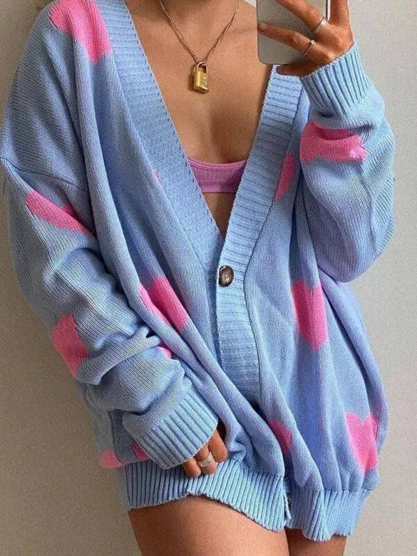 Drune | Klassischer Strick Frauen Strickjacke Pullover