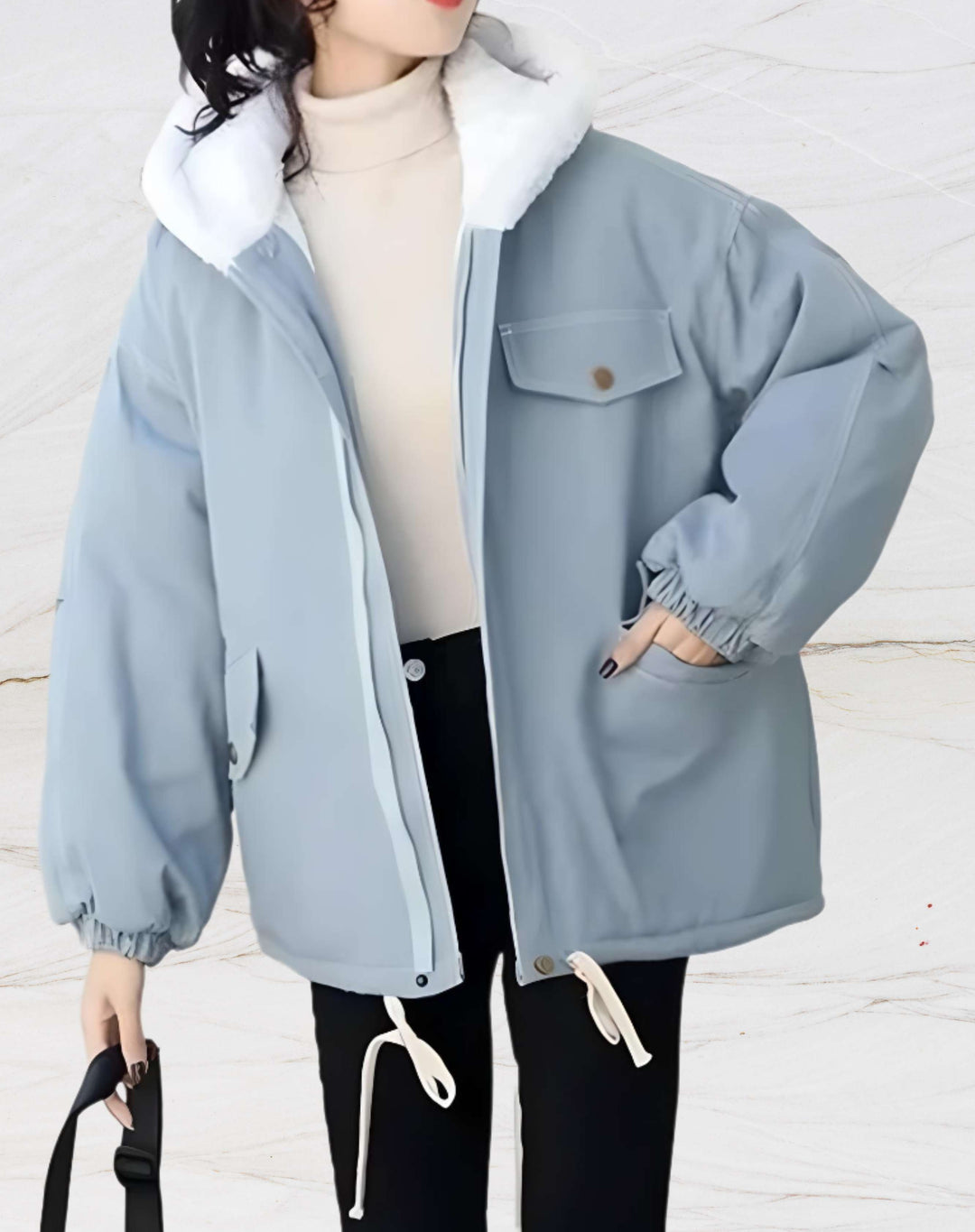 Drune | Damenjacke mit Fleece-Futter und Kapuze