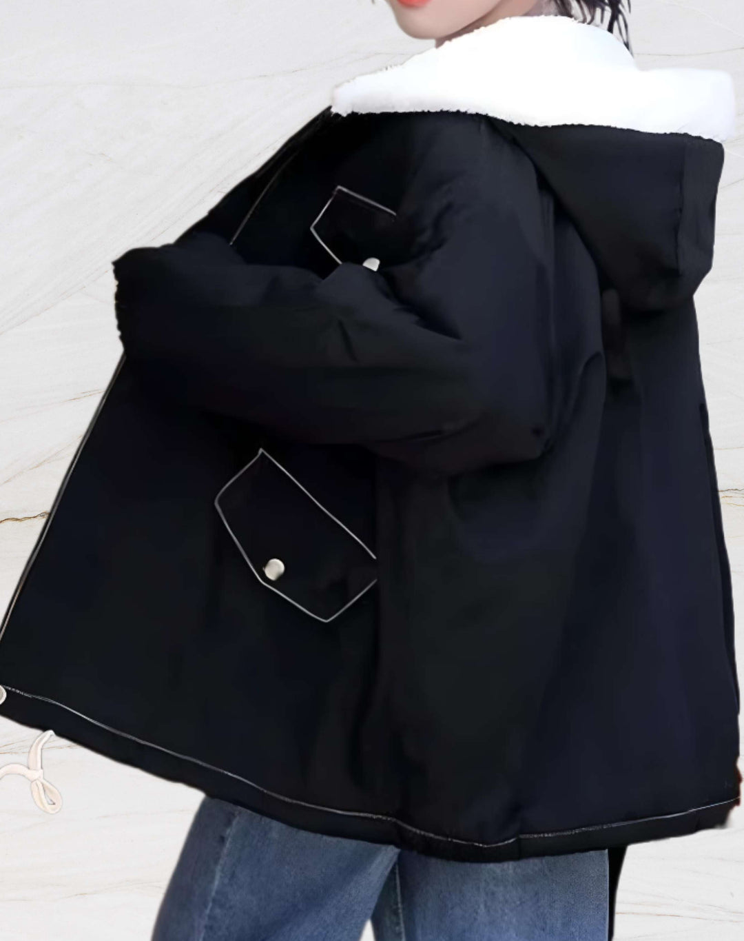 Drune | Damenjacke mit Fleece-Futter und Kapuze