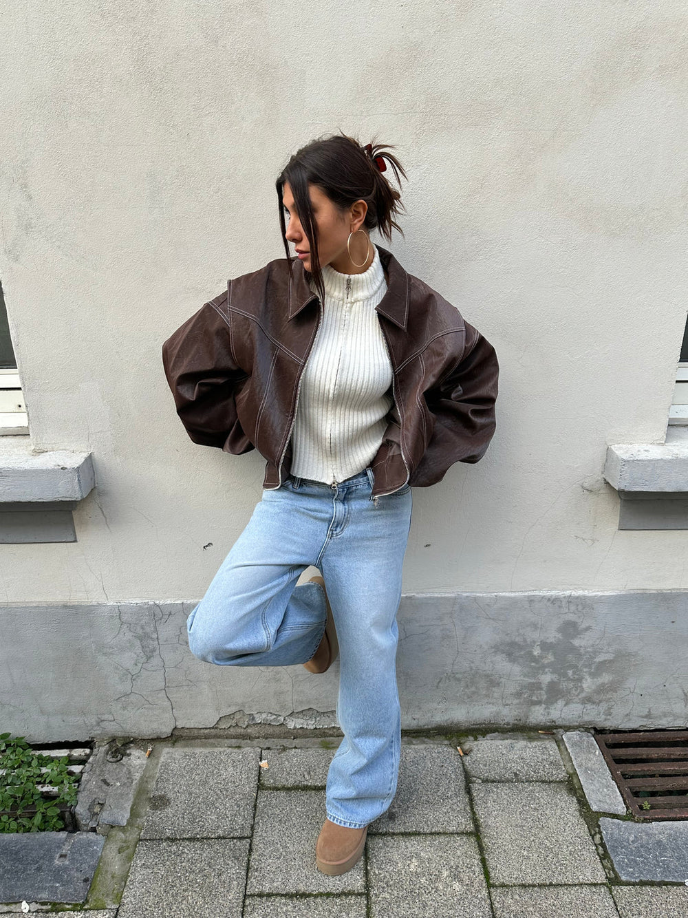 Drune | Übergröße Jacke mit Reißverschluss und Eleganter Optik