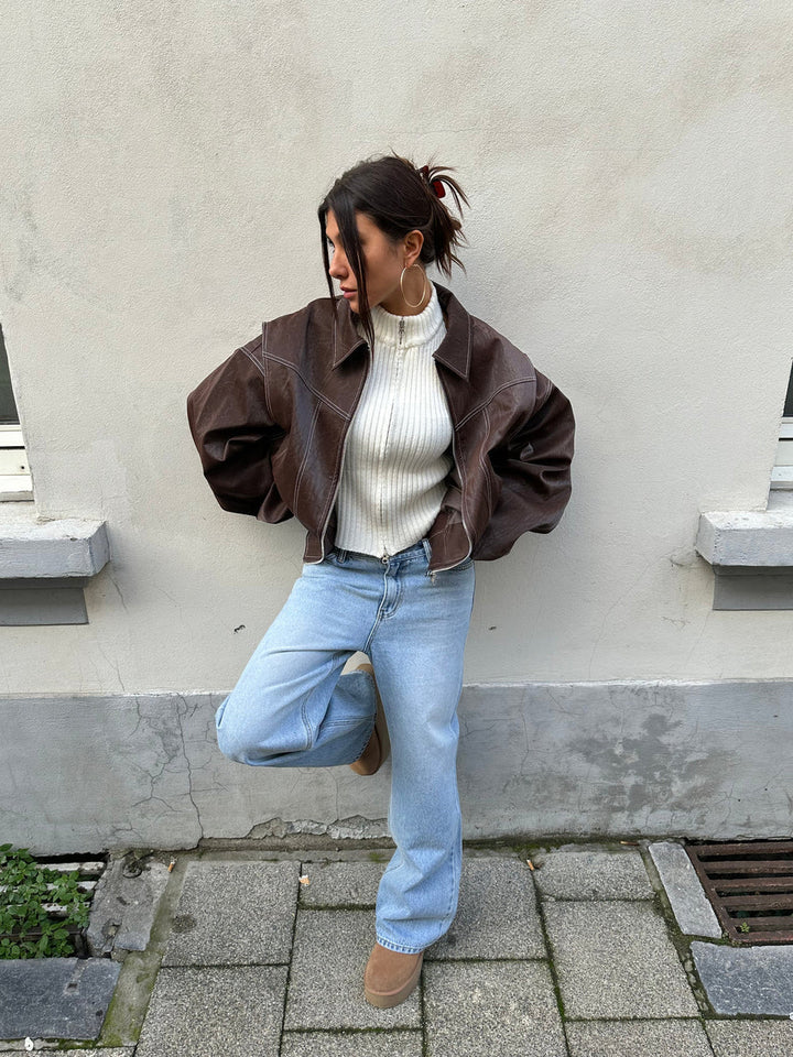 Drune | Übergröße Jacke mit Reißverschluss und Eleganter Optik
