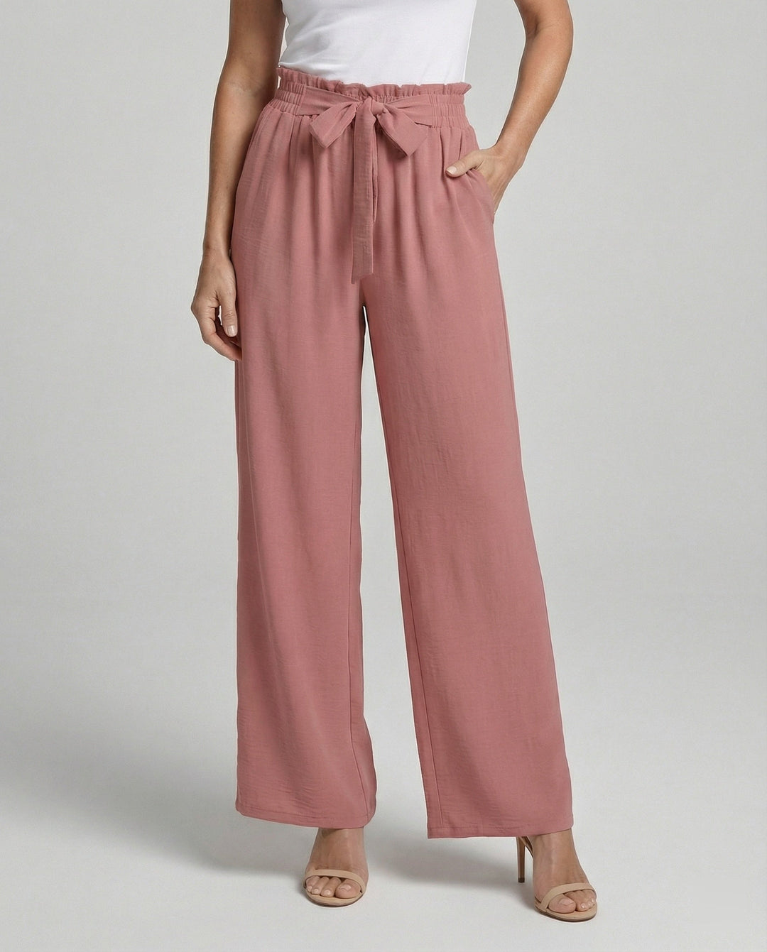 Damen Stoffhose Damen High Waist weit