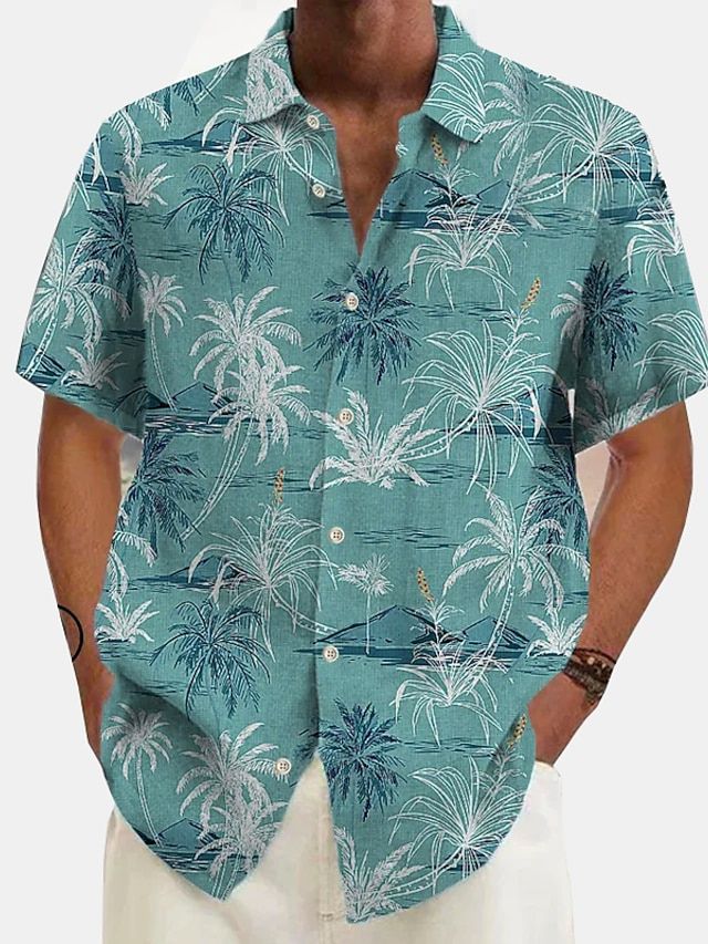 Drune | Luftiges Hawaiianisches Leinen Hemd Für Herren