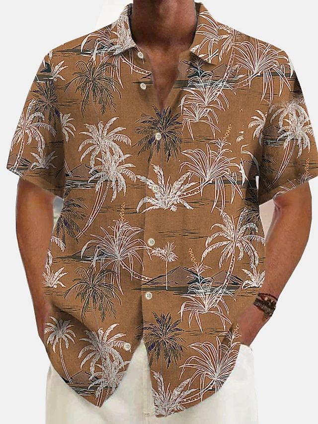Drune | Luftiges Hawaiianisches Leinen Hemd Für Herren