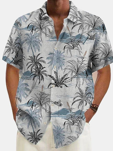 Drune | Luftiges Hawaiianisches Leinen Hemd Für Herren