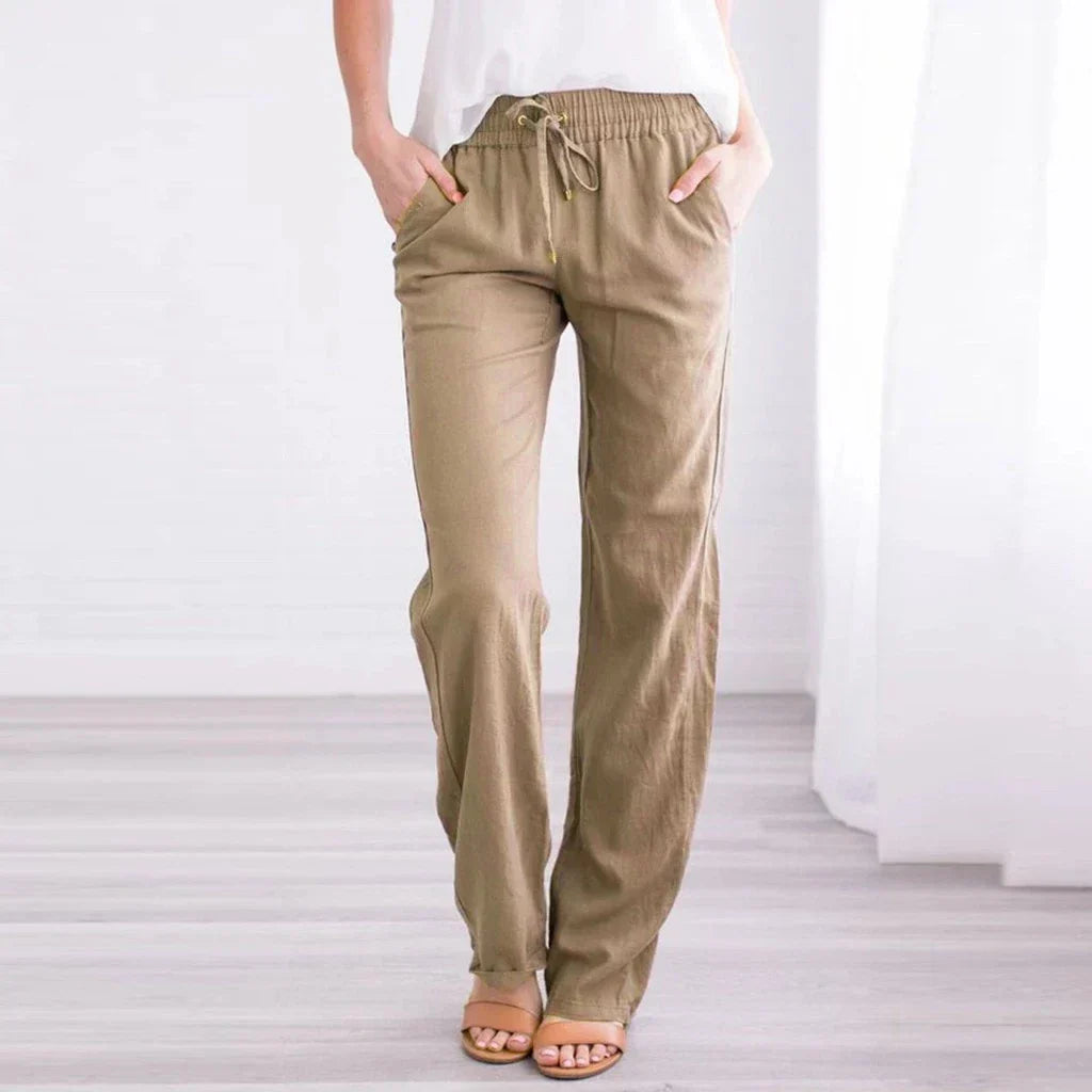 Drune | Luftige Baumwoll Leinen Hose Für Damen