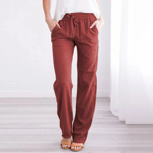 Drune | Luftige Baumwoll Leinen Hose Für Damen