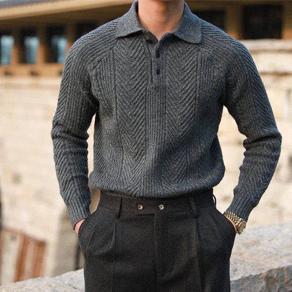 Drune | Strick Pullover für Herren mit Kragen