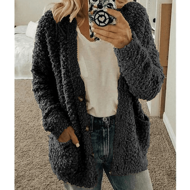Drune | Weicher Strickjacke Warmer Damenpullover Flauschiges Design