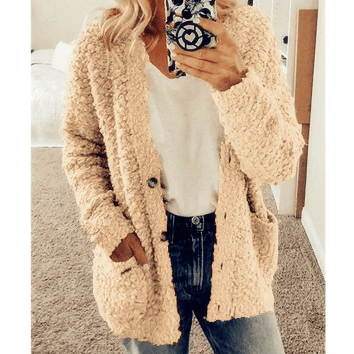 Drune | Weicher Strickjacke Warmer Damenpullover Flauschiges Design