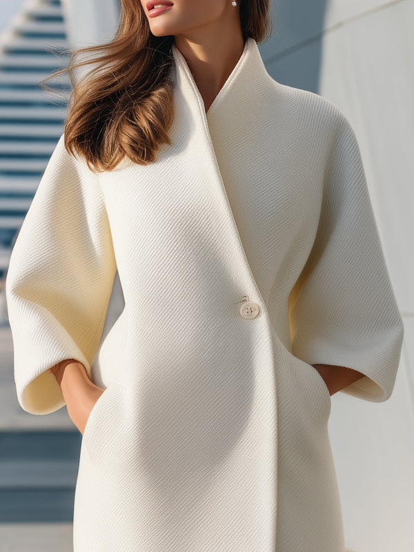 Drune | Übergröße Langmantel Minimalistisches Wickeldesign