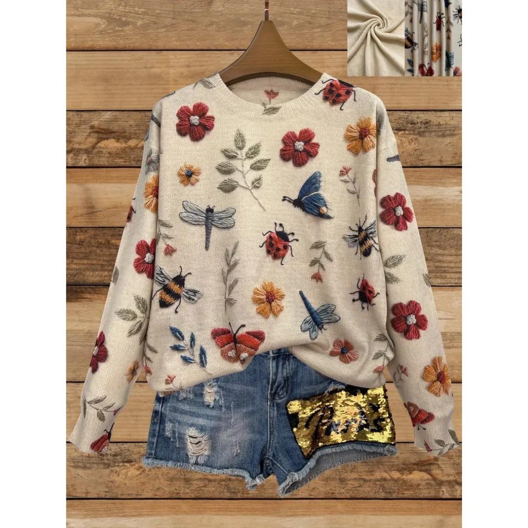 Drune | Floral Rollkragenpullover