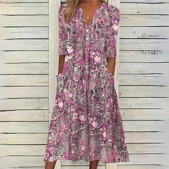 Drune | Blumen-Midikleid - Hannah