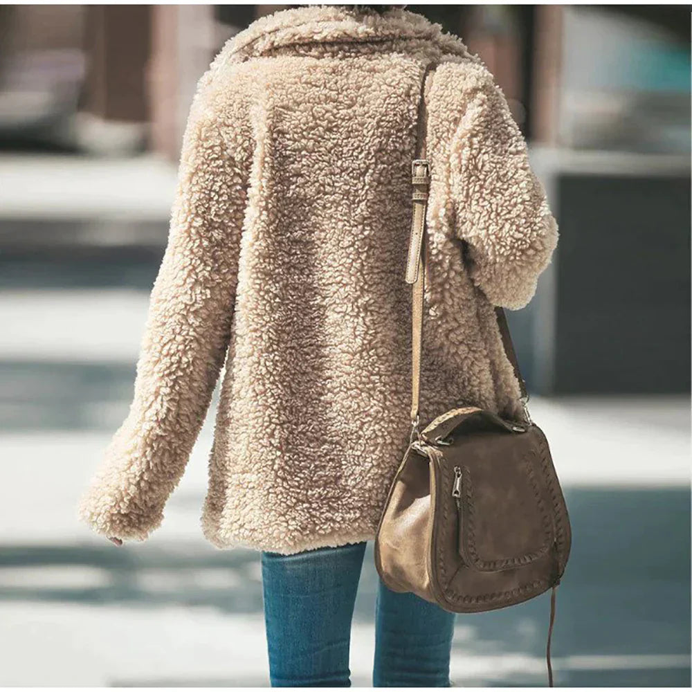Drune | Damen Gemütliche Teddy Winterjacke