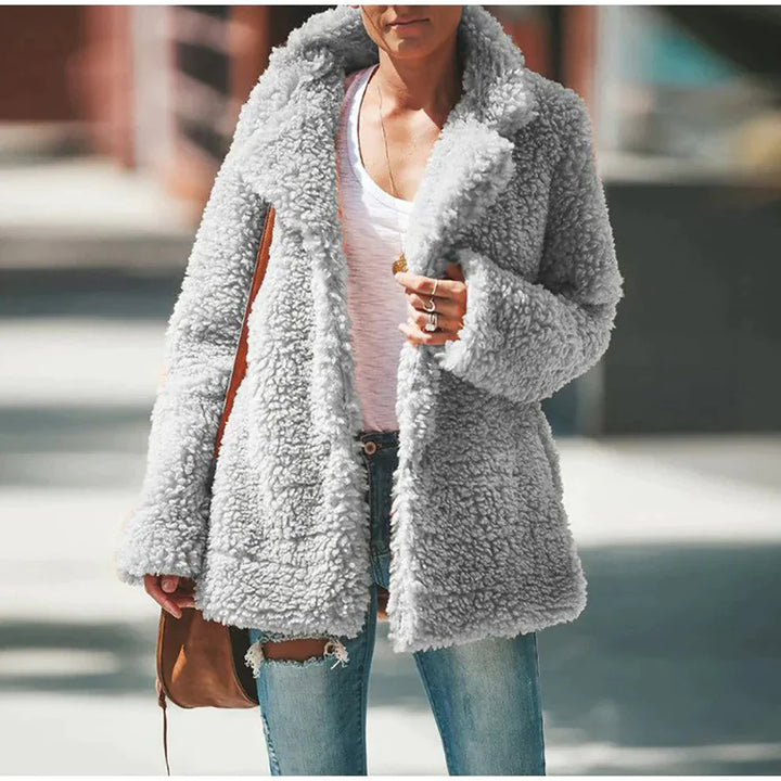 Drune | Damen Gemütliche Teddy Winterjacke