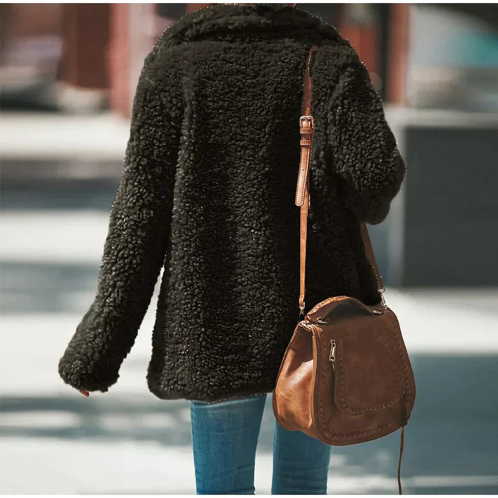 Drune | Damen Gemütliche Teddy Winterjacke
