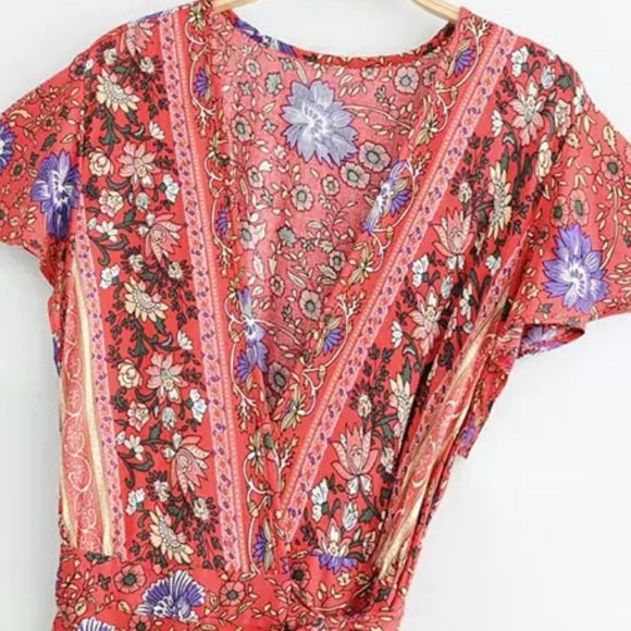Drune | Rousse Klassisches Boho-Kleid