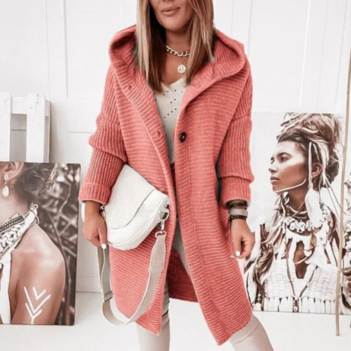 Drune | Strickjacke mit Knöpfen und Kapuze für Frauen