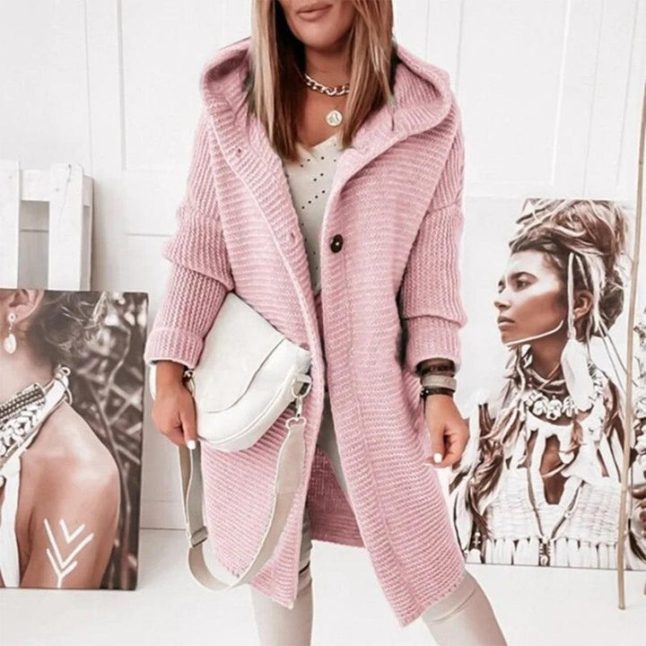 Drune | Strickjacke mit Knöpfen und Kapuze für Frauen
