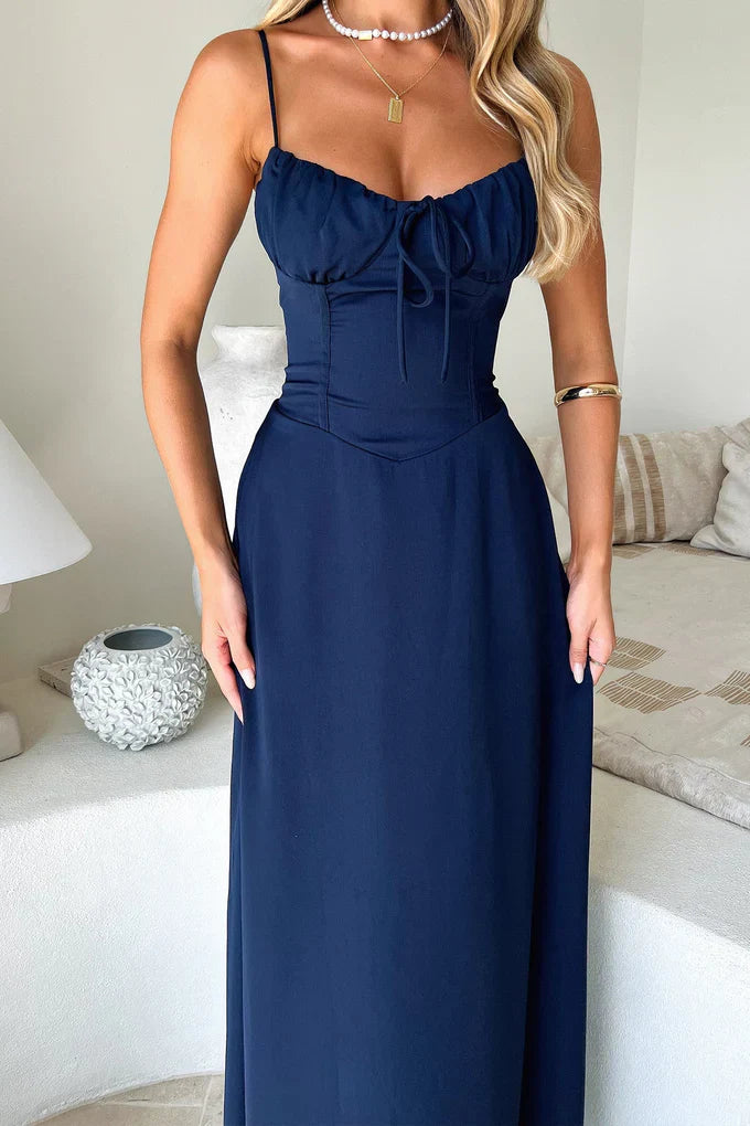 Drune | Elegantes Ärmelloses Maxikleid Mit Schnürung Für Frauen
