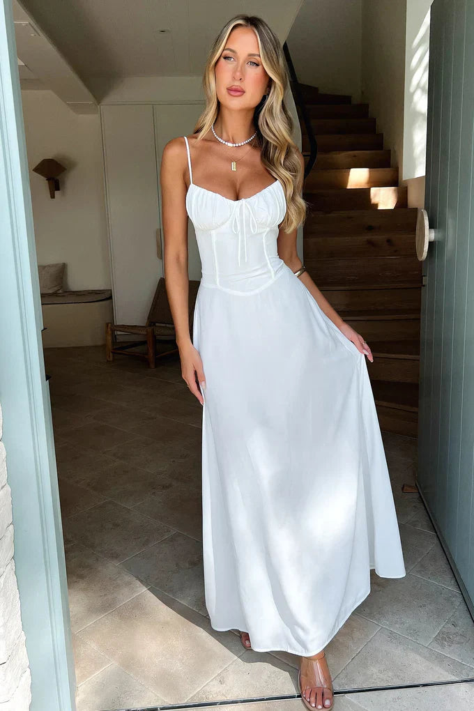 Drune | Elegantes Ärmelloses Maxikleid Mit Schnürung Für Frauen