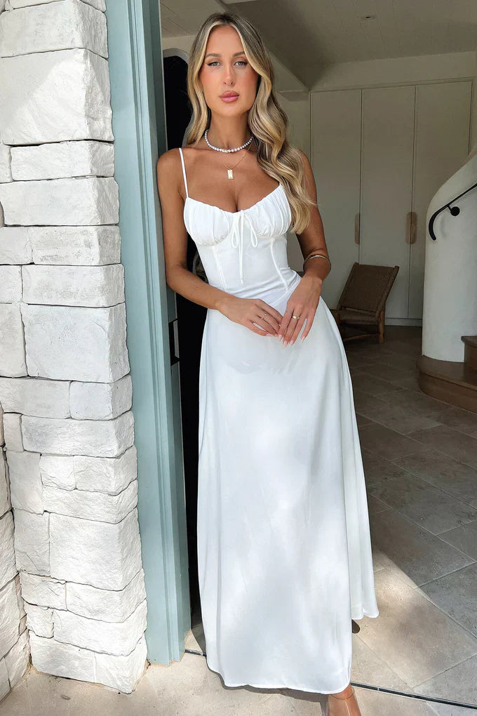 Drune | Elegantes Ärmelloses Maxikleid Mit Schnürung Für Frauen